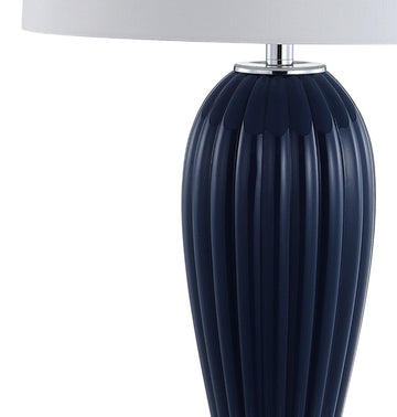 Delphine 32.5" Glass/Crystal LED Table Lamp - JONATHAN Y
